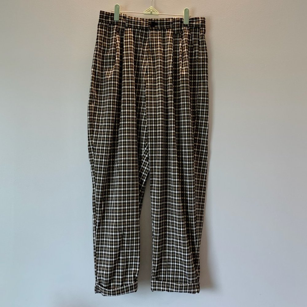 Topshop plaid trousers